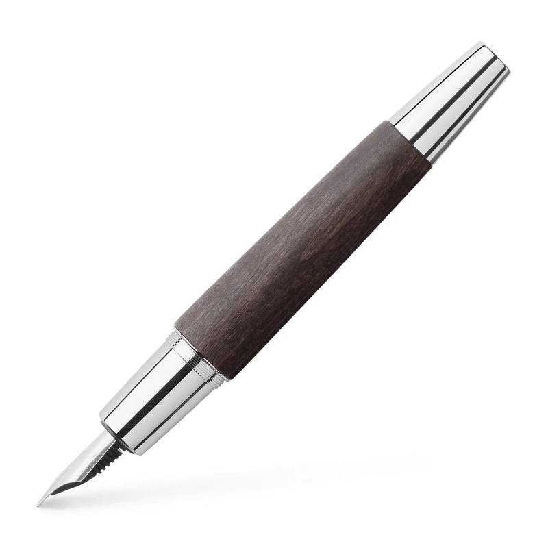 Faber-Castell e-motion wood fountain pen EF, black 148222