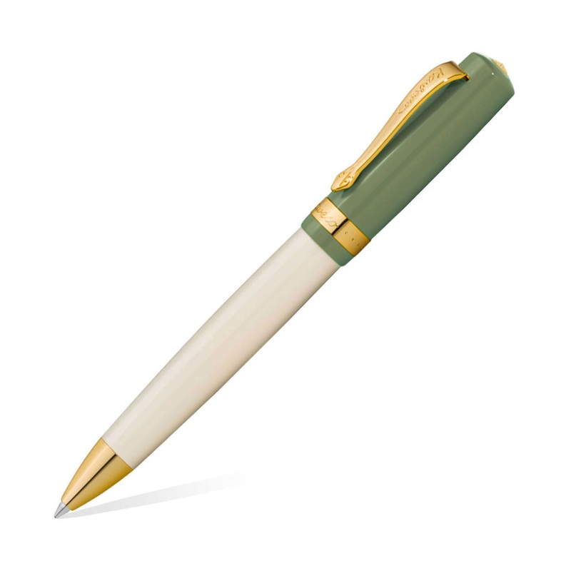 Kaweco Student Ball Pen,60’S Swing (Ivory Olive Green)