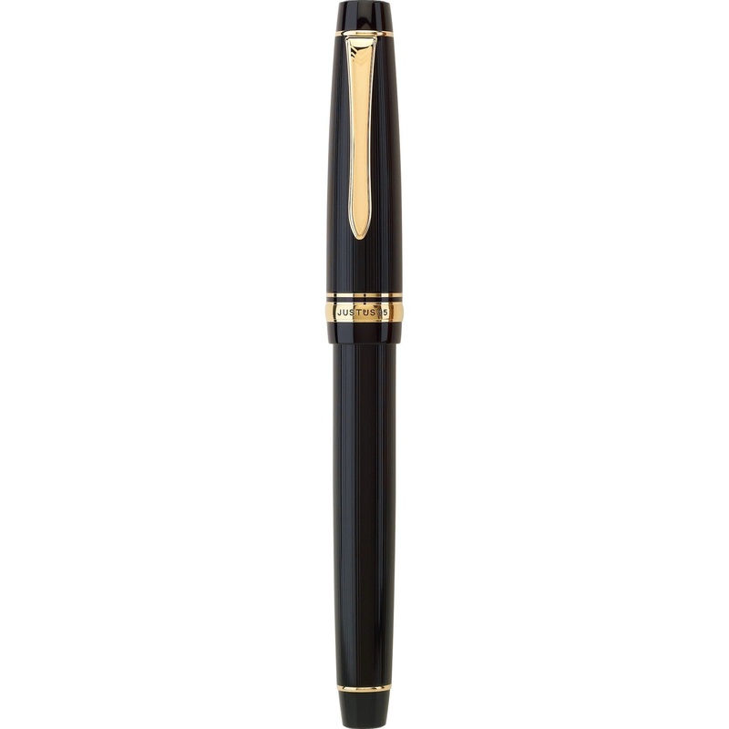 Pilot Justus 95 Black Fountain Pen Fine Gold