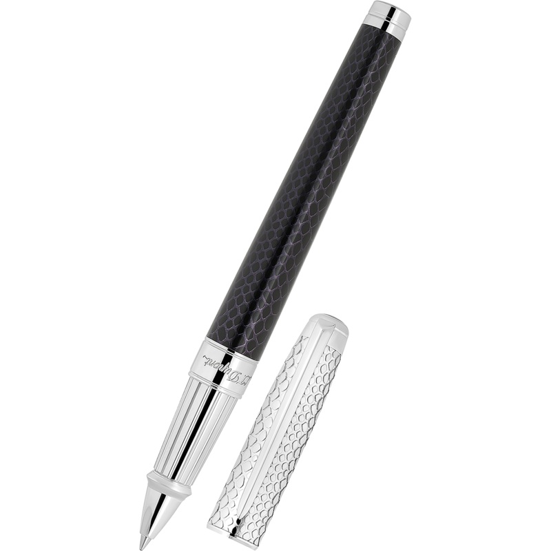 S T Dupont Line D Rollerball Pen – Wild Eternity  – Black Snake Skin (Large)