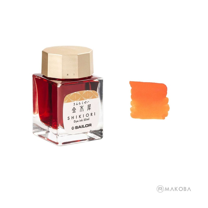 Sailor Shikiori Ink Bottle, Kinmokusei (Orange) – 20ml