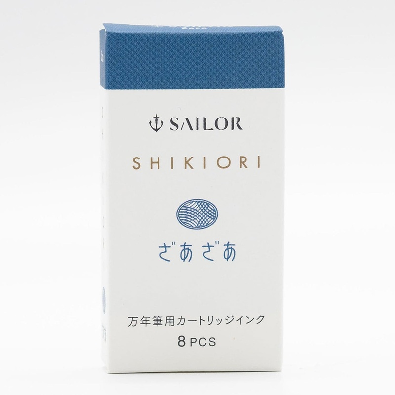 Sailor Shikiori Sound of Rain Ink Cartridge in Zaza (Summer rain) – Pack of 8