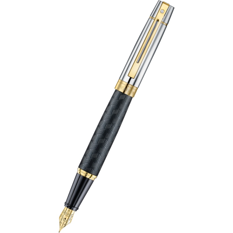 Sheaffer 300 Fountain Pen – Engraved Matt Black Fine