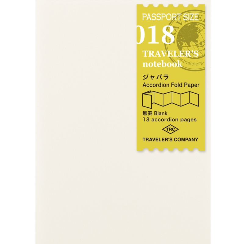 Traveler’s Notebook P18 Refill – Passport Size – Accordion Fold Paper