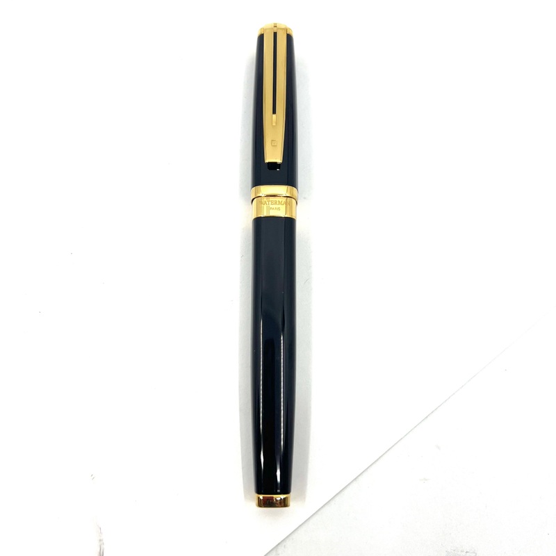 Waterman Oversized Exception Black Fountain Pen –  4-Sided Body – Stub 18K Nib