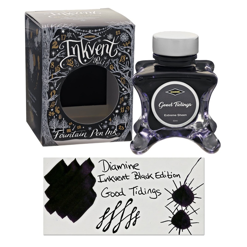Diamine Inkvent Black Edition Extreme Sheen Bottled Ink in Good Tidings – 50 mL
