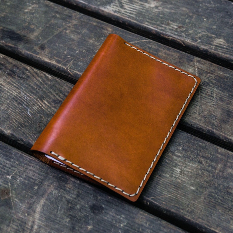 Galen Leather No. 33 Personalized Leather Field Notes Cover – Chocolate Brown