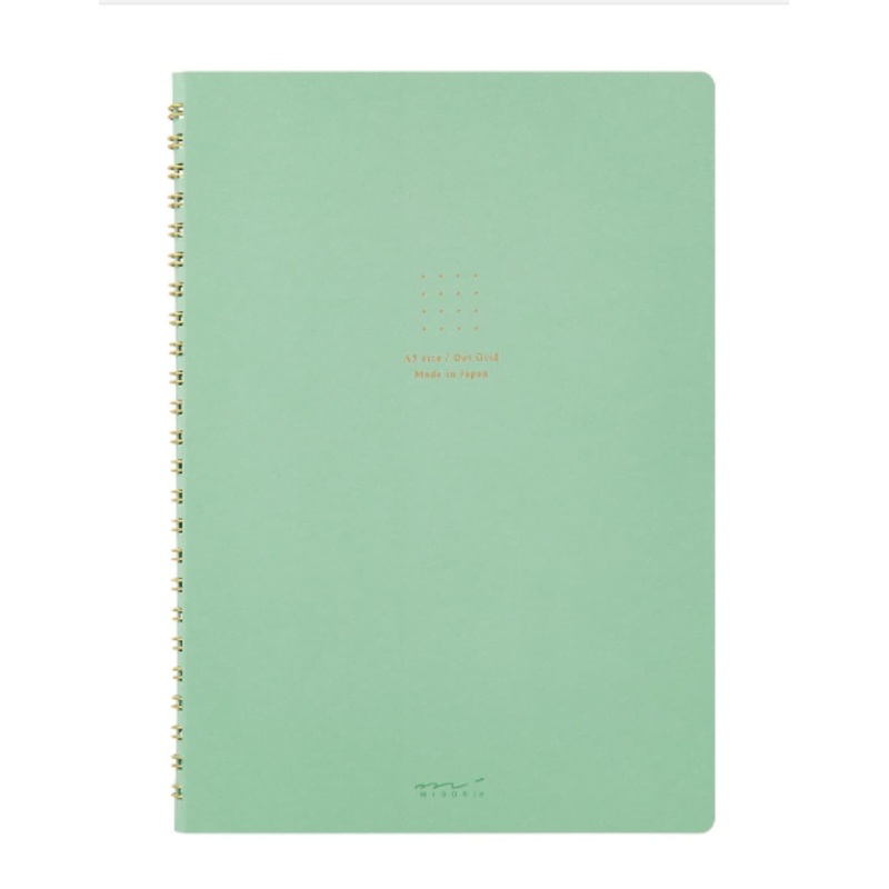 Midori Soft Color Ring A5 Notebook in Green – Dot Grid