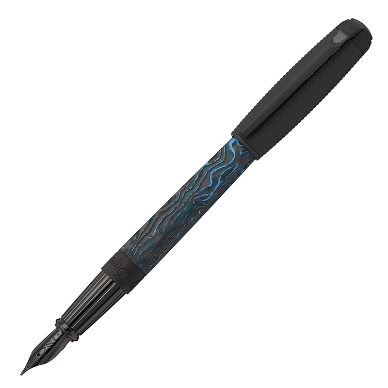 S.T. Dupont Line D Large Carbon Fountain Pen – Glacial Cave Extra-Fine