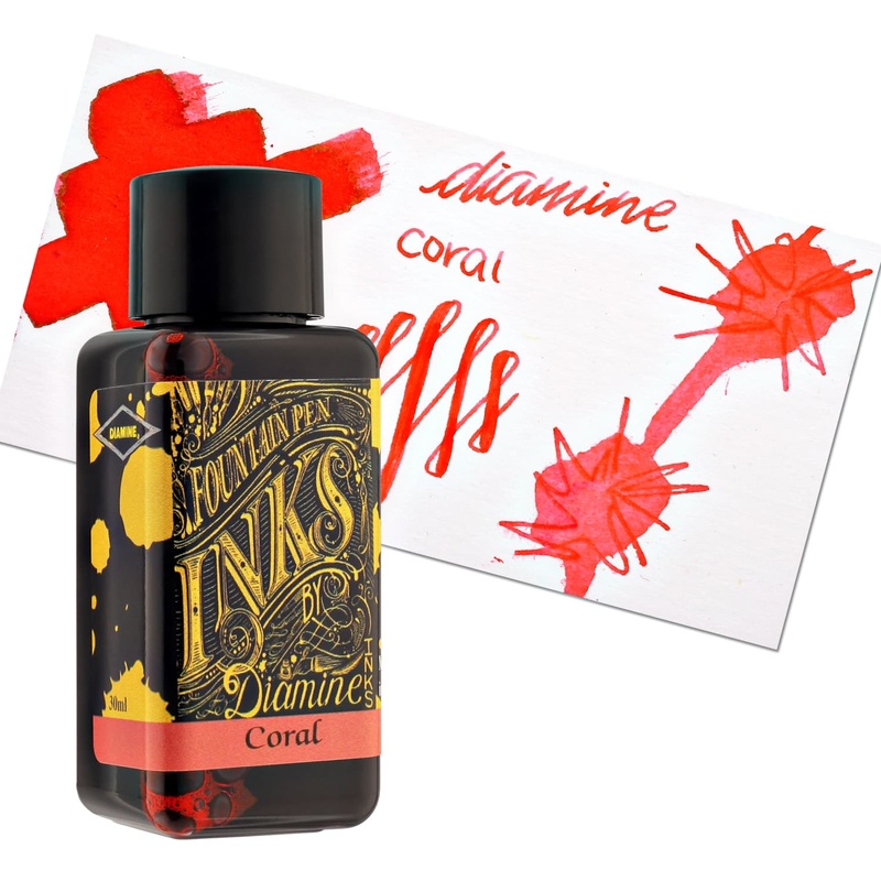 Diamine Classic Bottled Ink in Coral 80ml