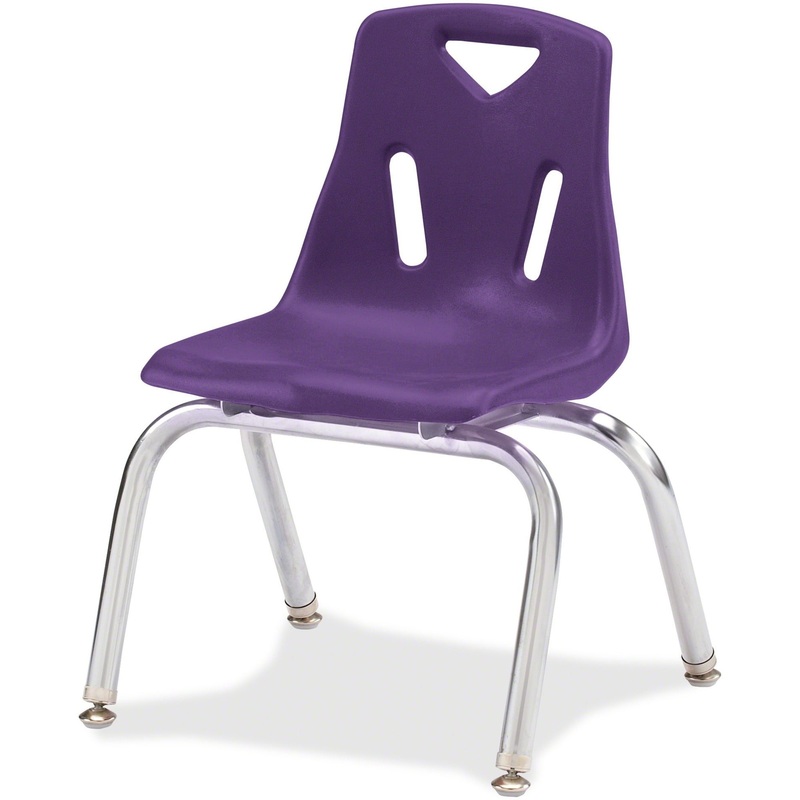 Jonti-Craft Berries Plastic Chairs with Chrome-Plated Legs – Purple Seat Color – Polypropylene Seat Material – Steel Frame Material – Four-legged Base – Purple – 1 Each
