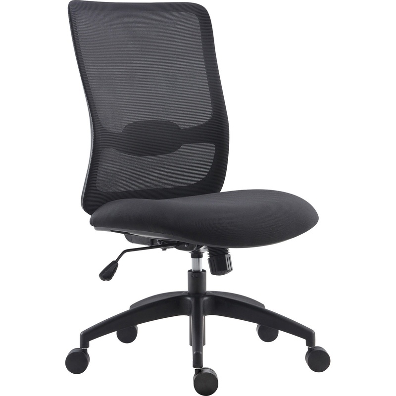LYS SOHO Collection Staff Chair – Fabric Seat Material – Black – 1 Each