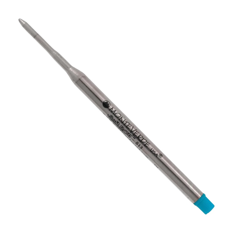 Monteverde Soft Roll Ballpoint Pen Refill in Turquoise – Medium Point