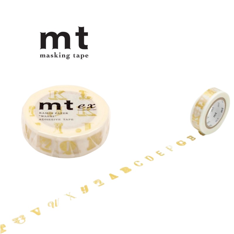 MT EX Washi Tape – Alphabet Gold R