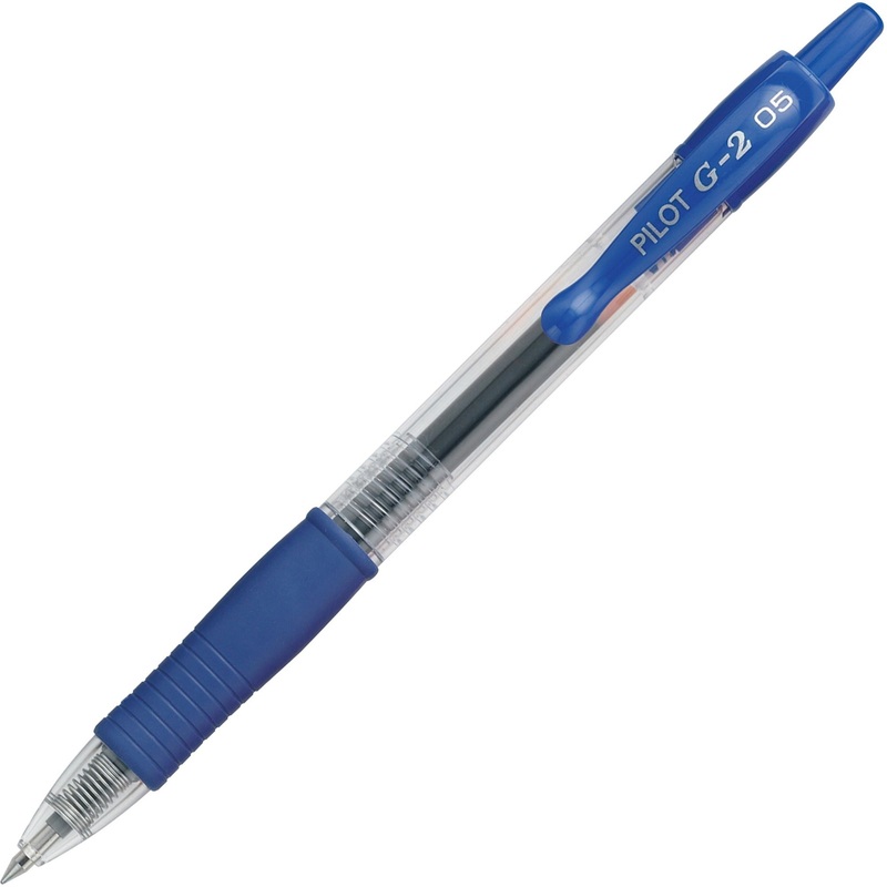 Pilot G2 Retractable XFine Gel Ink Rollerball Pens – 0.5 mm Extra Fine Pen Point – Refillable – Retractable – Blue Ink – Gel-based – 1 Dozen