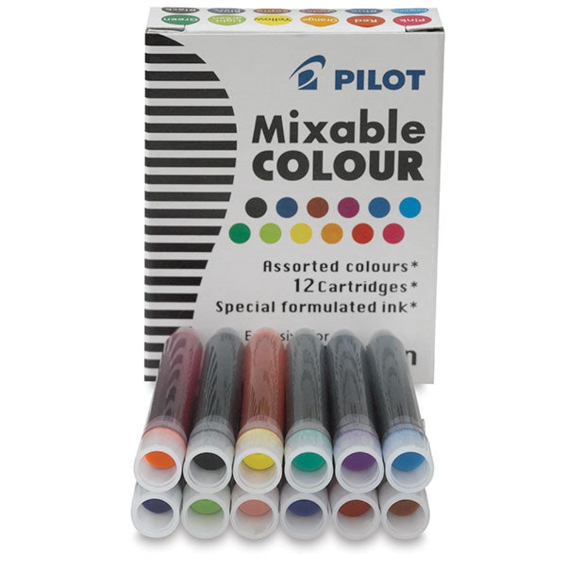 Pilot Parallel Ink Cartridges – Assorted Colors 12 Pack