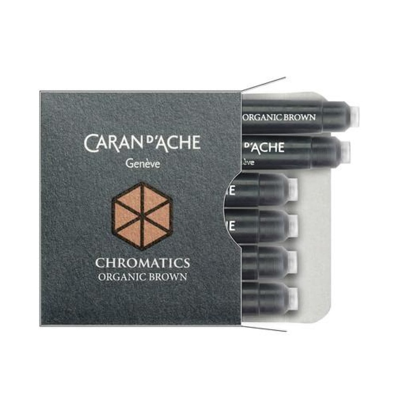 Caran d’Ache Chromatics Ink Cartridges in Organic Brown – Pack of 6