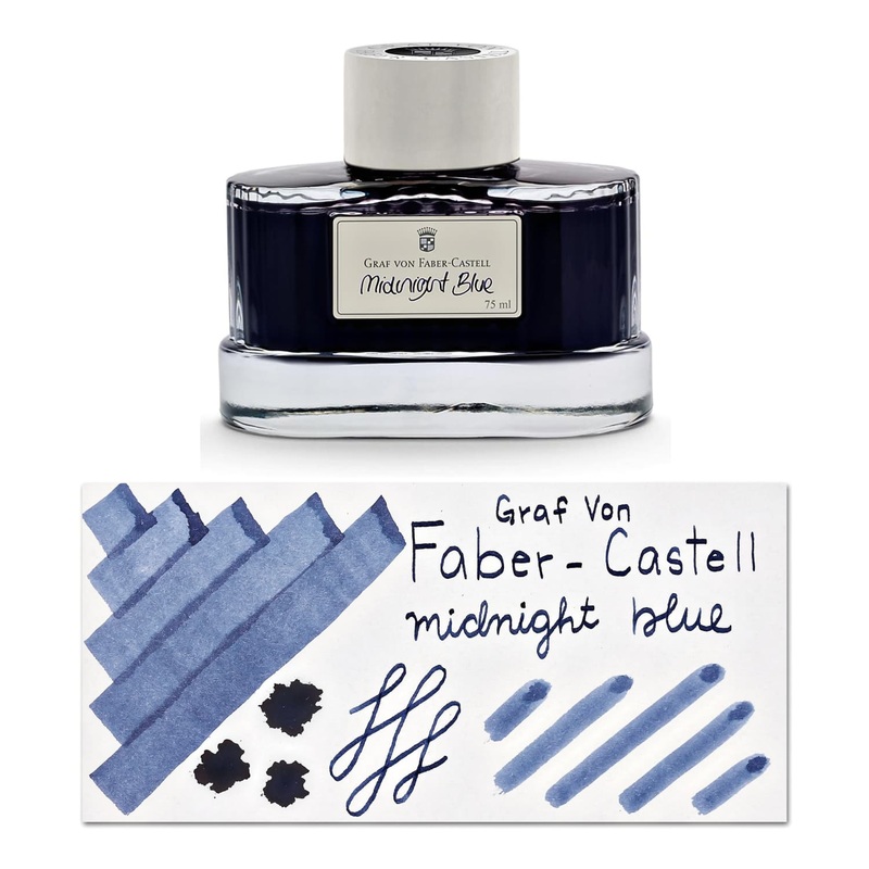 Graf von Faber-Castell Bottled Ink in Midnight Blue – 75 mL