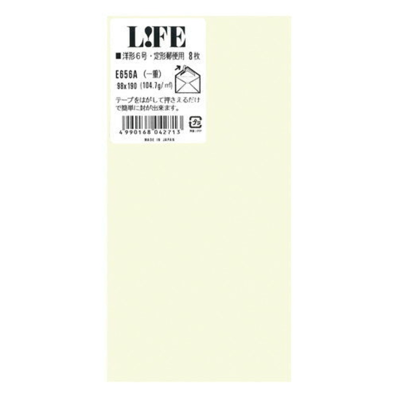 Life Stationery Envelopes B5 Western Style 6 – Cream