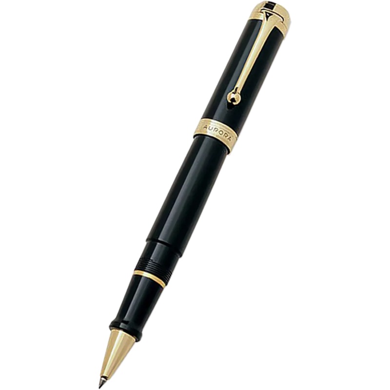Aurora Talentum Classic Rollerball Pen – Black – Gold Trim