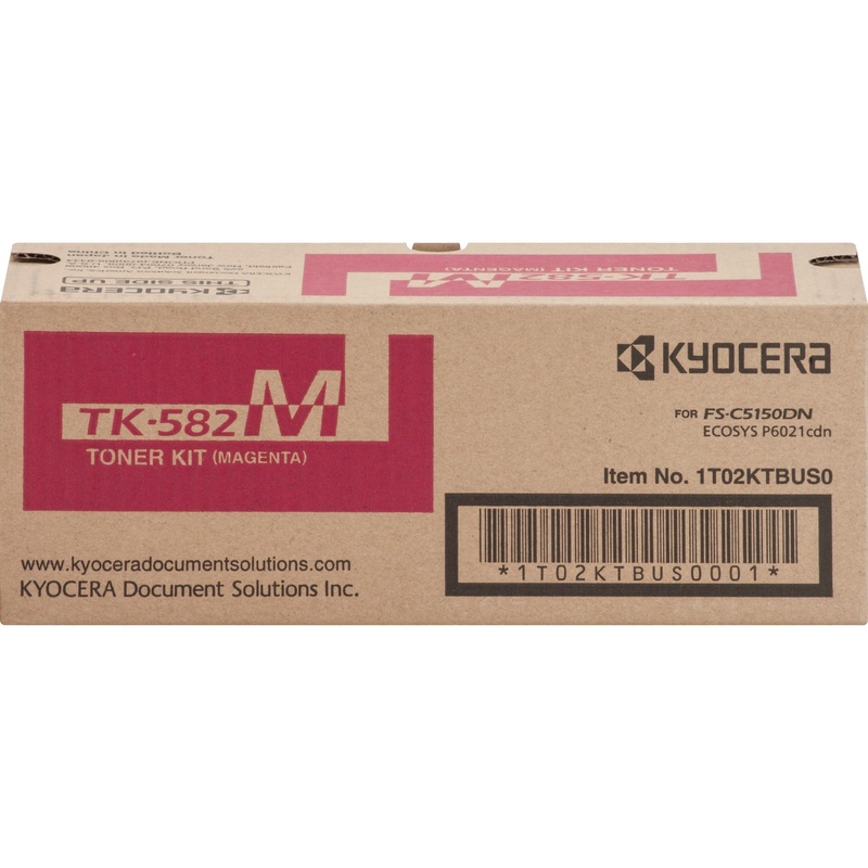 Kyocera TK-582M Original Laser Toner Cartridge – Magenta – 1 Each – 2800 Pages