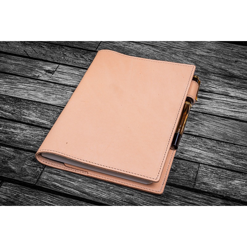 Leather Slim B6 Notebook / Planner Cover – Undyed Leather