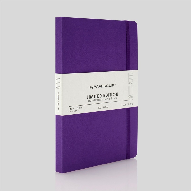 myPAPERCLIP Limited Edition Soft Cover Notebook – Amethyst – A5 – Ruled