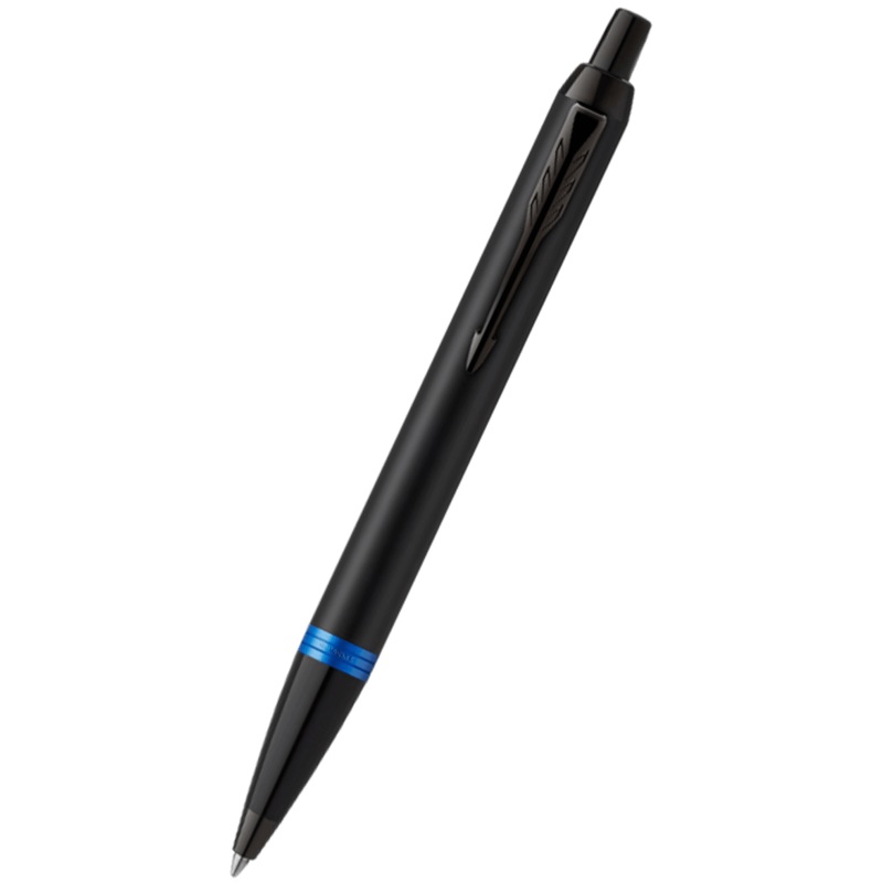 Parker IM Ballpoint Pen – Satin Black – Marine Blue Ring