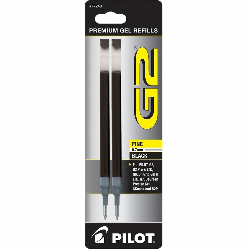 Pilot G2 Premium Gel Ink Pen Refills – 0.70 mm , Fine Point – Black Ink – Smear Proof – 2 / Pack