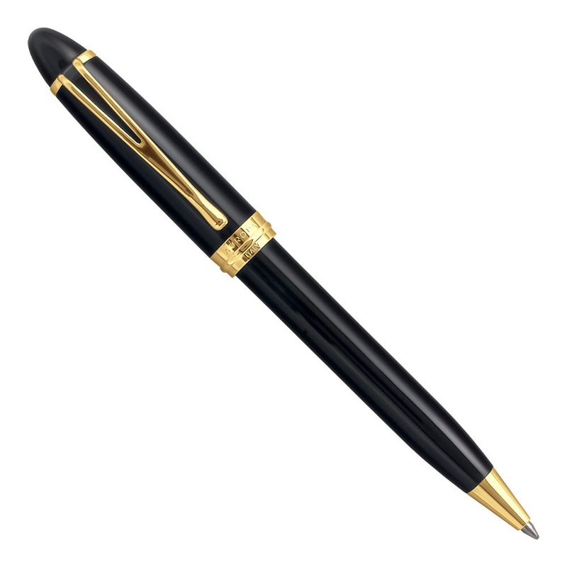 Aurora Ipsilon Deluxe Ballpoint Black Gold Trim