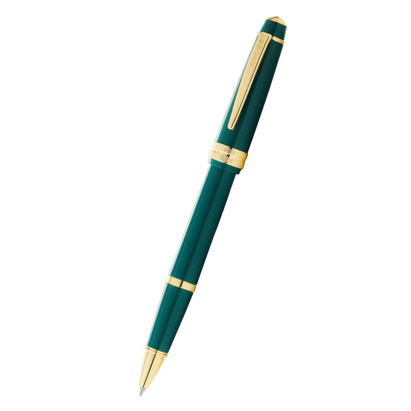 Cross Bailey Light Polished Green Resin and Gold Tone Rollerball Pen AT0745-12