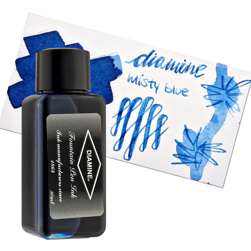 Diamine Bottled Ink in Misty Blue 80ml
