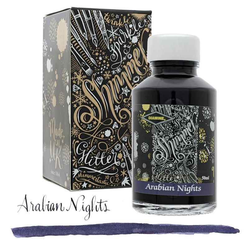 Diamine Shimmer Bottled Ink in Arabian Nights Purple – 50 mL