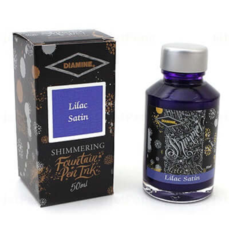 Diamine Shimmer Ink Bottle, Lilac Satin – 50ml