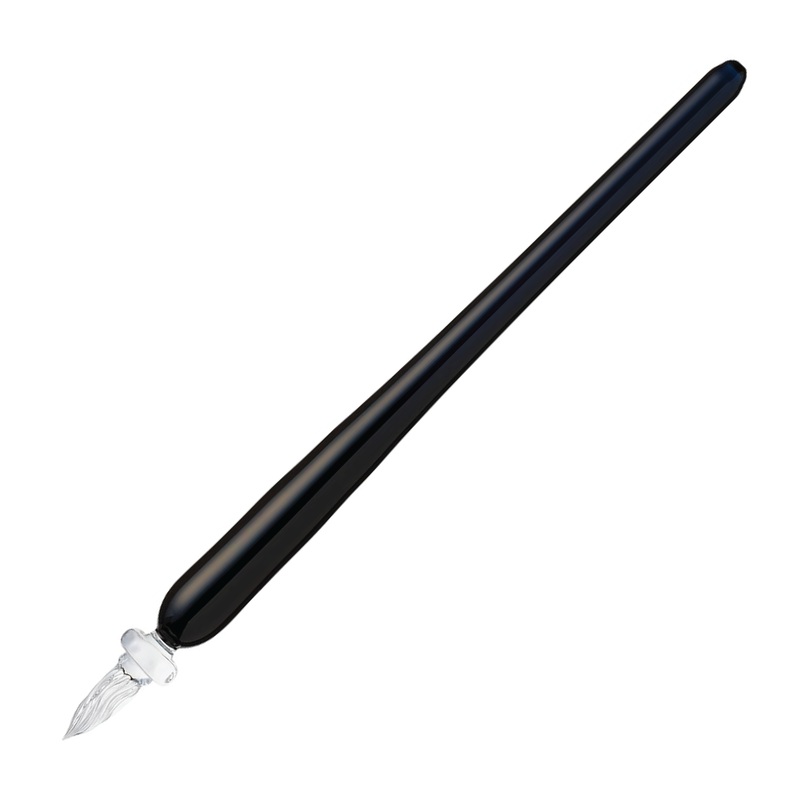 Glass Studio Matsubokkuri Glass Pen – Monochrome Black Porcelain (Medium)