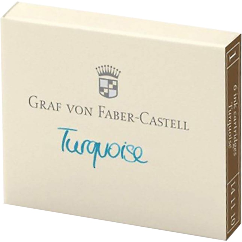 Graf Von Faber-Castell Turquoise Ink Cartridges /Bx 6