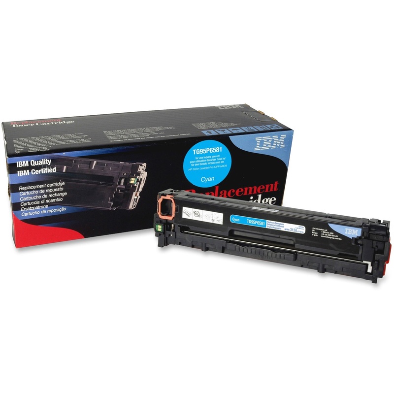 IBM Remanufactured Laser Toner Cartridge 312A (CF381A) – Cyan – 1 Each – 2700 Pages