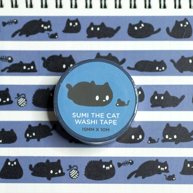 Robot Dance Battle – Sumi the Cat Washi Tape
