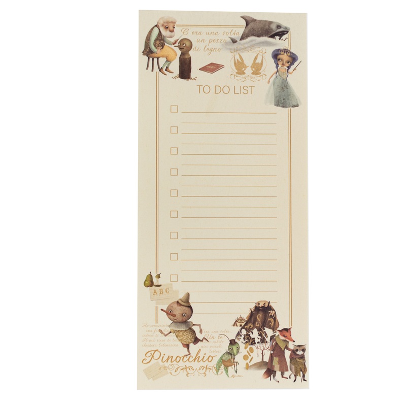 San Lorenzo To Do List Memo Pad – Pinocchio Design 1