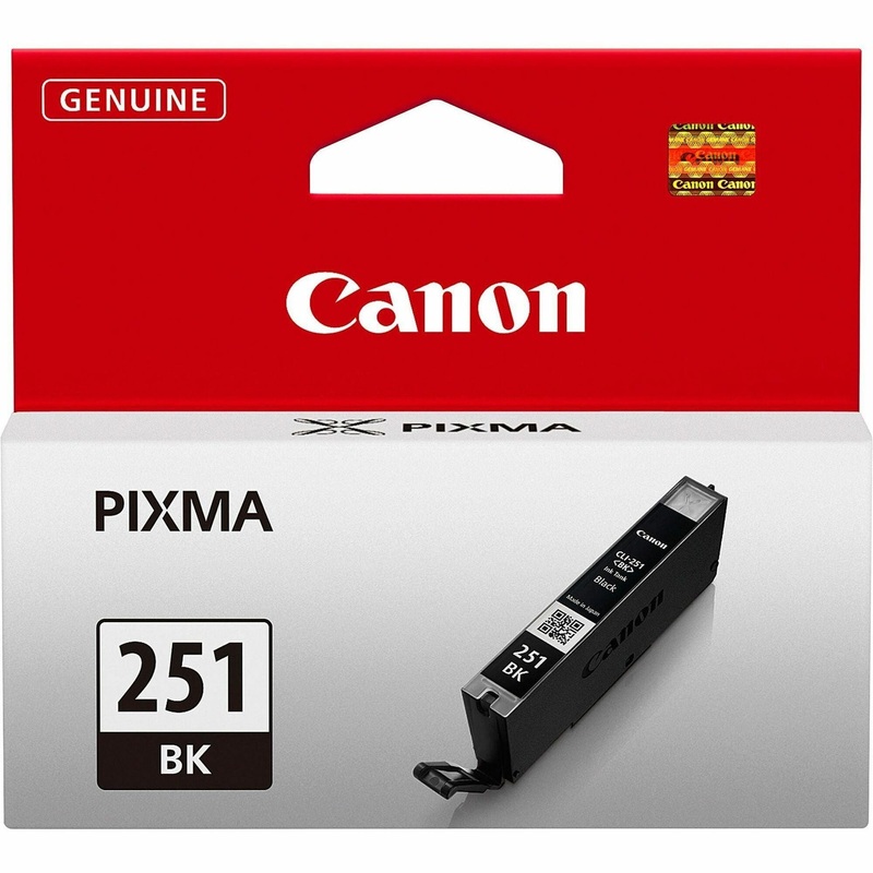 Canon CLI-251BK Original Inkjet Ink Cartridge – Black – 1 Each – 290 Pages