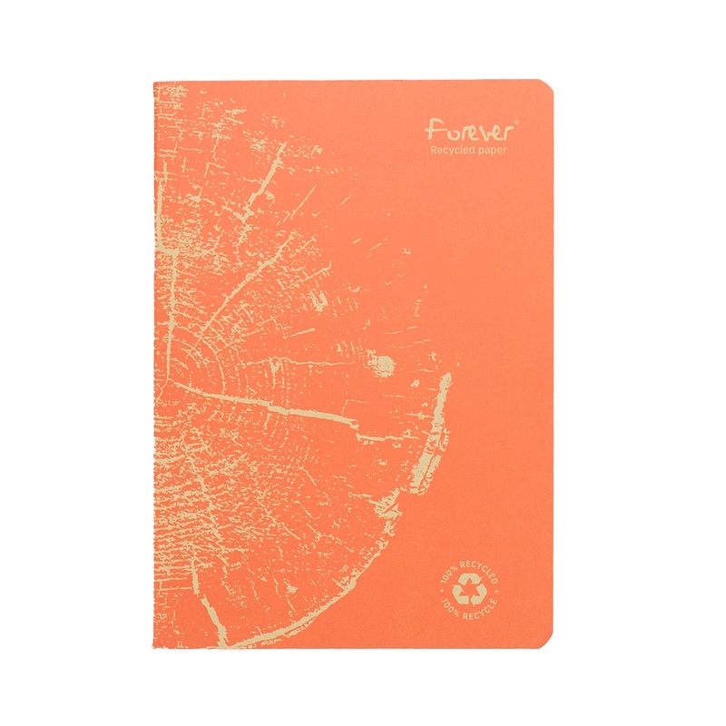 Clairefontaine Forever Recycled Staplebound A5 Notebook – Rust Orange