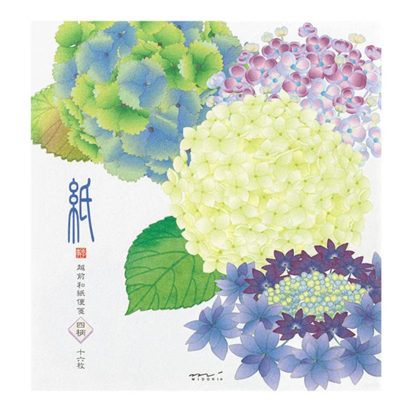Midori Four Designs Letterpad – Hydrangea