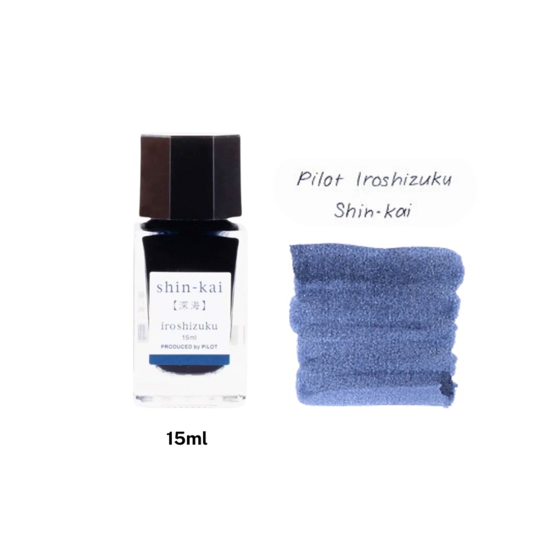 Pilot Iroshizuku 15ml Ink Bottle – Shin-kai (Blue Grey)
