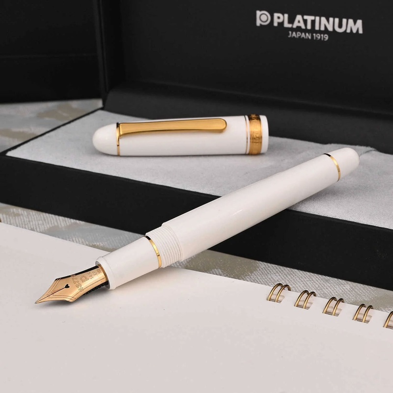 Platinum 3776 Century Fountain Pen – Chenonceau White GT Ultra Extra Fine