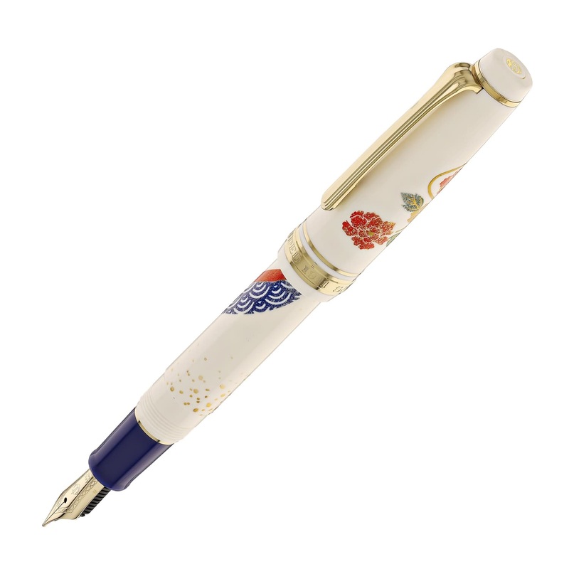 Sailor Professional Gear Slim ‘Kimono’ Fountain Pen in Happiness with Gold IP – 14K Gold Medium