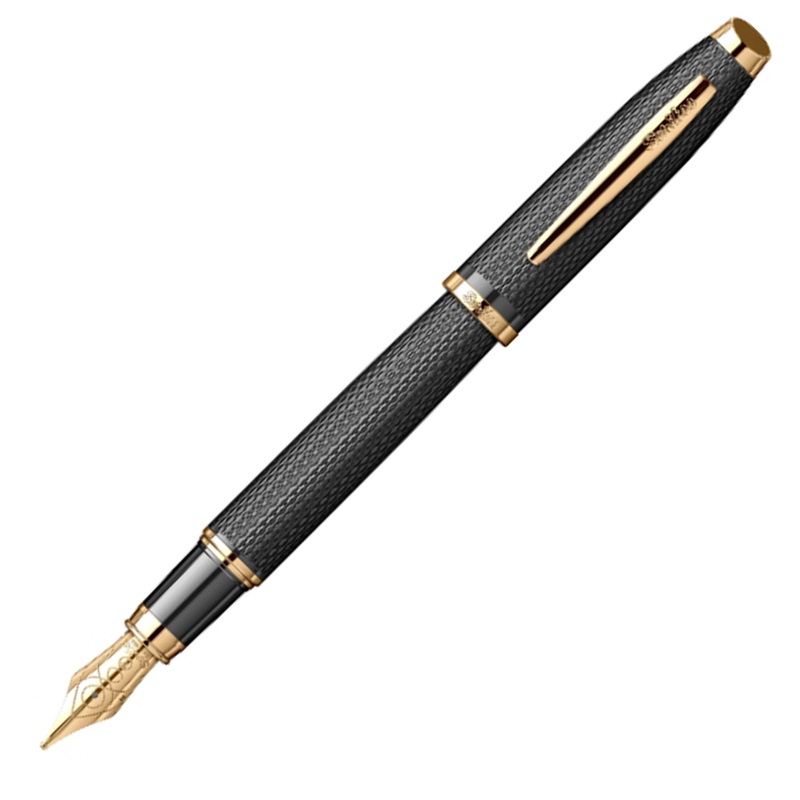 Scrikss Oscar 390 Fountain Pen – Matte Black GT Medium