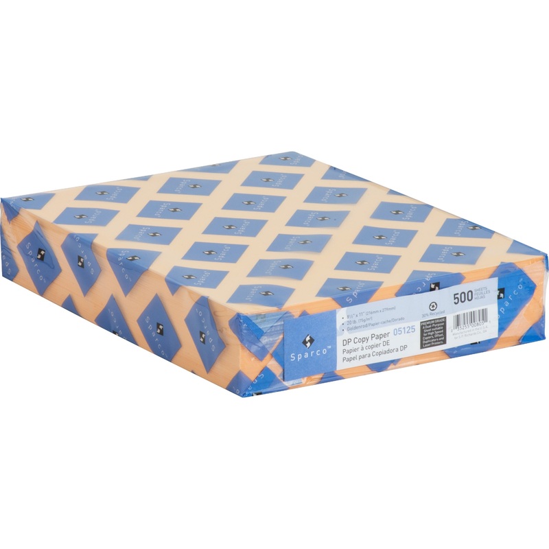 Sparco Premium Copy Paper – Goldenrod – Letter – 8 1/2″ x 11″ – 20 lb Basis Weight – Sustainable Forestry Initiative (SFI) – Lint-free, Archival-safe, Acid-free – Goldenrod – 500 / Ream