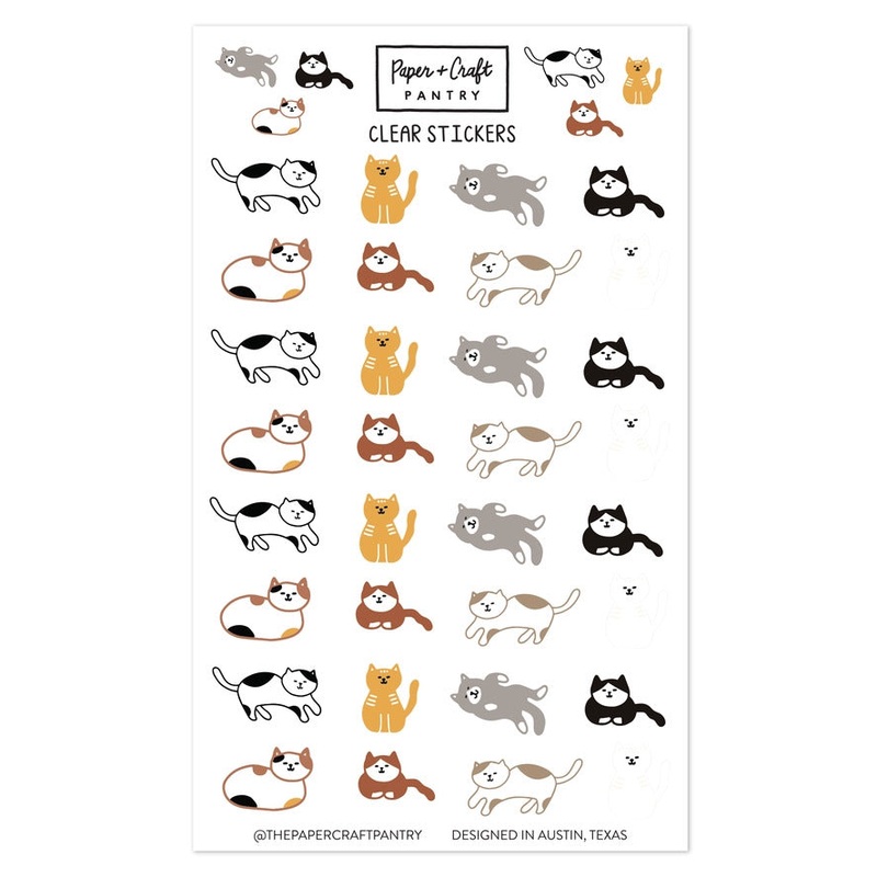 The Paper + Craft Pantry – Cat Sticker Sheet