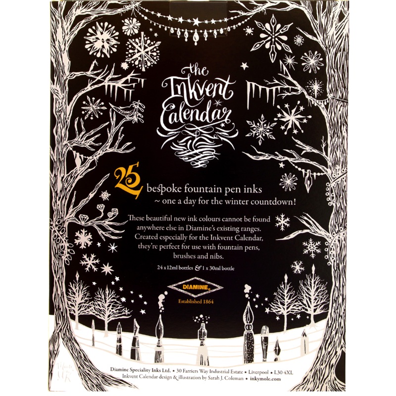 Diamine Inkvent Inks – 2024 Calendar (Black Edition)
