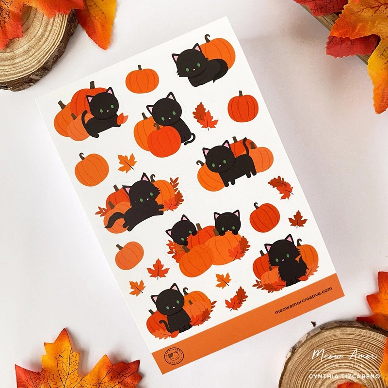 Meow Amor Creative – Pumpkin Patch Cats Sticker Sheet